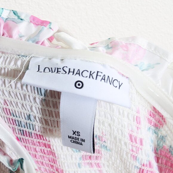 LoveShackFancy x Target Elise Smocked Tiered Dress Floral Midi Smocked Size XS - Picture 15 of 16